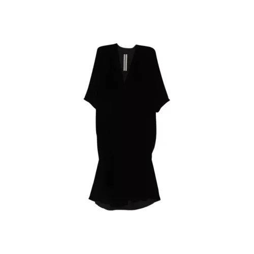 RICK OWENS Black Женские Короткие Платья с Рукавами