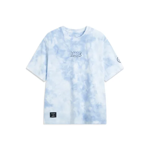 LINING x Jay Flow T-Shirt Мужской Статический Синий Tie Dye