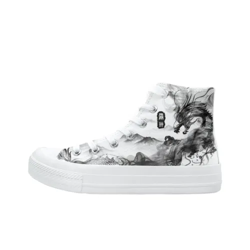 A&M High Top Canvas Shoes Gray Men's
