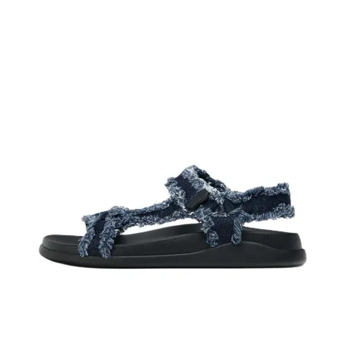 ZARA Пляжные сандалии Женские Темно-синий