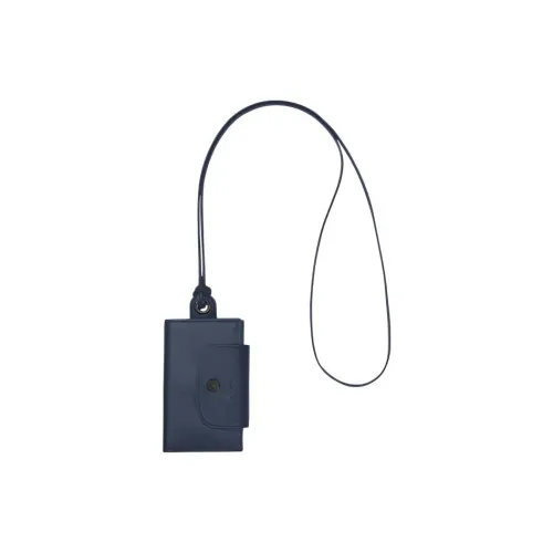 LONGCHAMP Le Pliage Cuir Кожа Украшение Шнур Держатель для карт Монетница Стандартный Женский Синий