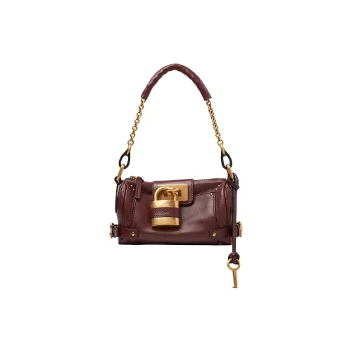 Chloe Кожа Сумка Женская Бордовая