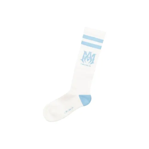 AMIRI 1 Pack Белый Синий Мужской MID Носки до икры