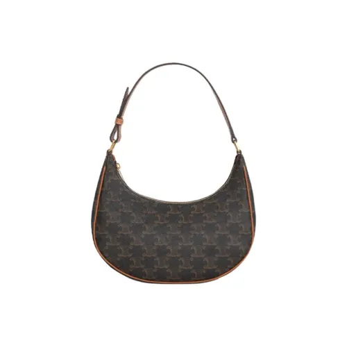 CELINE AVA Корова Кожа Одно Плечо Сумка Маленькая Женская Рыжий Коричневый