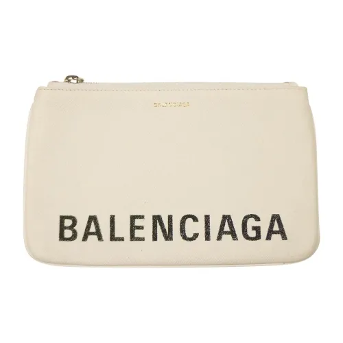 Balenciaga Телячья кожа с рельефным узором клатч женский кремовый