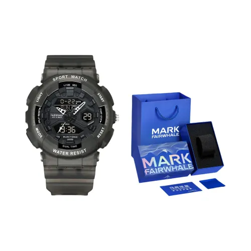 FAIRWHALE Starlight Collection Мужские часы Электронный механизм Резиновый ремешок Часы Унисекс Черный циферблат