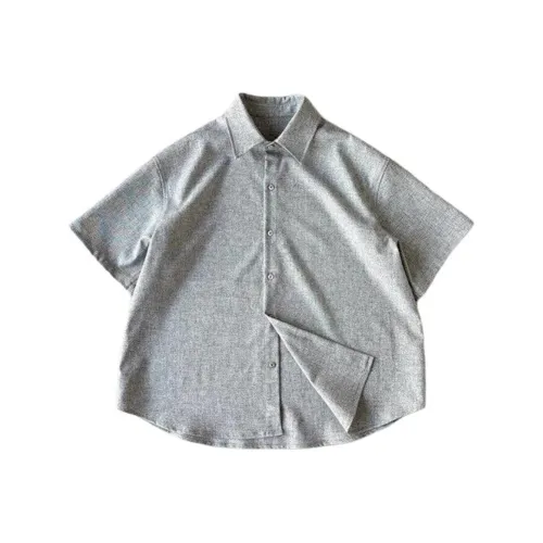 TUOFEI Светло-серый Унисекс Рубашки