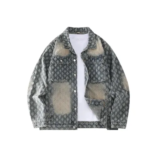 ENPofficial Весна And Осенний Деним Куртка Промытый CHANEL Inspired Жаккард Парный Рабочий стиль Рубашка Унисекс