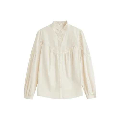 Inman Бежевый Абрикос Женские Рубашки