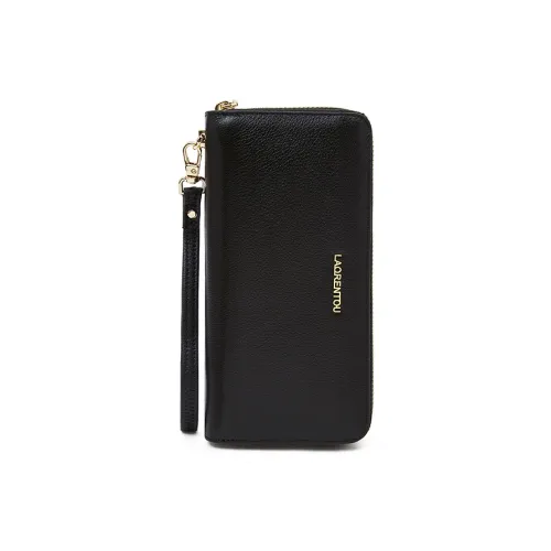 Old Man's Head Коровья кожа лицевая сторона кошелек женский черный красный