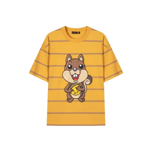 Drew House SS25 Золотой Полосы Унисекс Т-рубашки