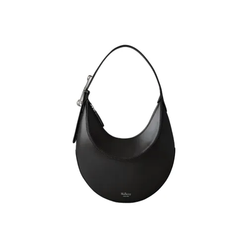 Mulberry Телячья кожа Полумесяц Сумка через плечо Мини Женская Черная