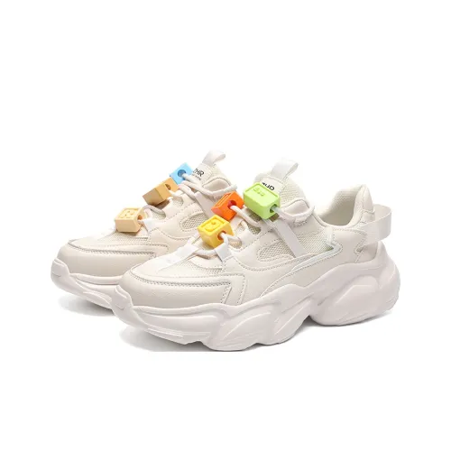 ZHR Многоцветный Точка Manufacturing Амортизация Устойчивый к истиранию Дышащий Низкий Топ Толстая подошва Кроссовки Мужские Бежевые