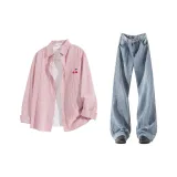 Red White Stripes + Vintage Blue Pants  
Красные Белые Полосы + Винтаж Синие Штаны