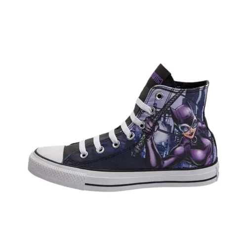 DC COMICS x Converse Chuck Taylor All Star Устойчивые к истиранию высокие кроссовки для скейтбординга Мужские Фиолетовые