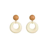 Серьги-кольца Radiant Moon, 1 пара (бежевый)