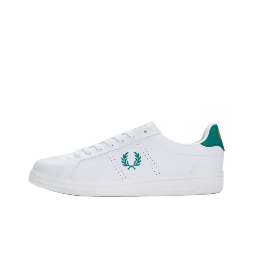 FRED PERRY B721 Устойчивые к истиранию Низкие Кроссовки для скейтбординга Мужские Белые