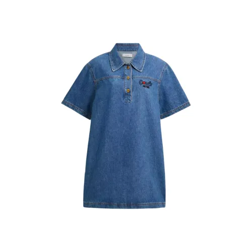 COACH Короткое платье с короткими рукавами женское