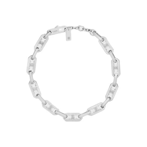 CELINE Браслеты из латани Унисекс Серебряный