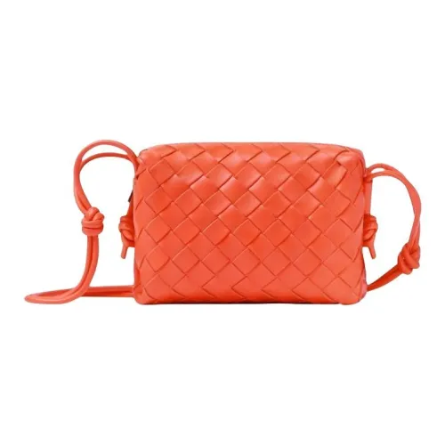 Bottega Veneta Lambskin Camera Bag Shoulder Bag Mini Women's Orange Bottega Veneta Lambskin Camera Сумка Плечевая сумка Mini Женская Оранжевая