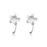 Серьги-гвоздики с изогнутым крючком "Гардения" (1 пара)