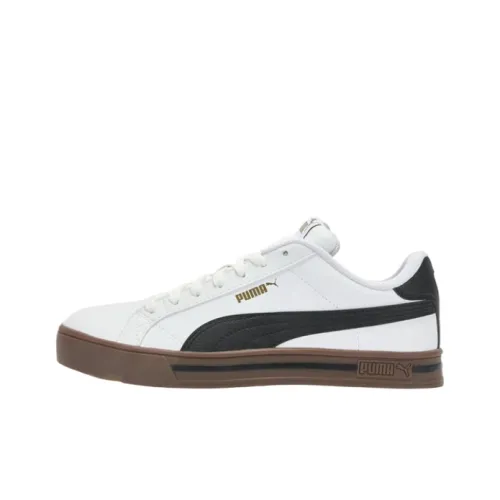 PUMA Smash Vulc V3 Дышащие устойчивые к истиранию низкие кроссовки для скейтбординга унисекс белые
