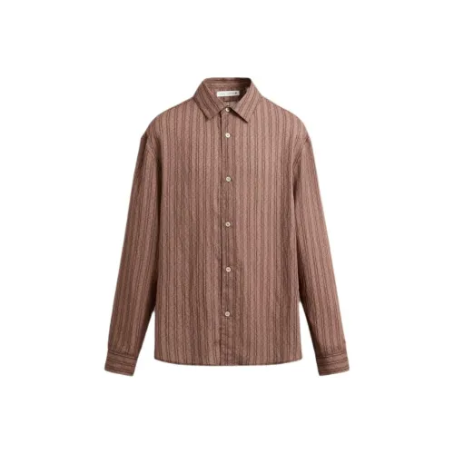 ZARA Темно-розовые Мужские Рубашки