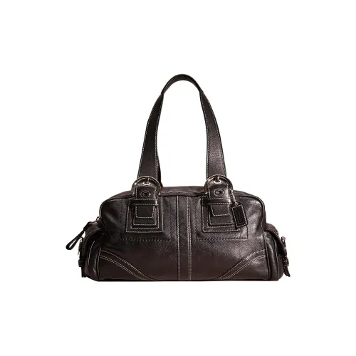 COACH Soho Кожа Доска для ноутбука Сумка на одно плечо Большая Мужская Черная