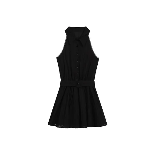 TSKIU Черные Женские Платья без рукавов