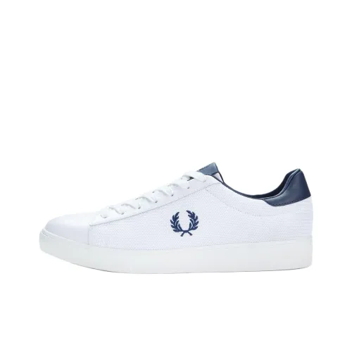 FRED PERRY Spencer Устойчивые к истиранию Низкие Кроссовки для скейтбординга Мужские Белые