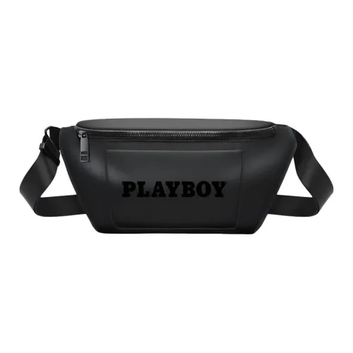 Сумка через плечо PLAYBOY Collaboration с кожей средний размер унисекс черный