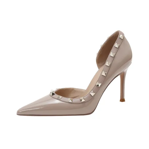 Squinting Home Узкий каблук Высокие каблуки Женские Телесный Серый