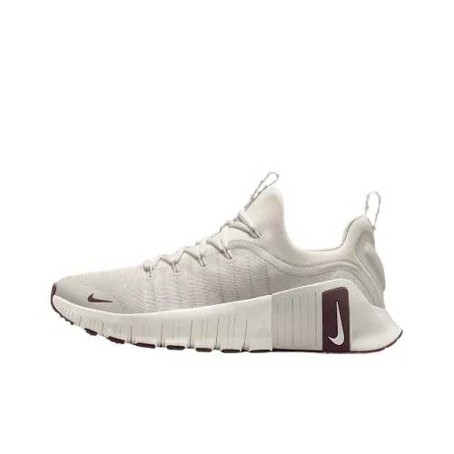 Nike Free Metcon 6 Low Топ Кроссовки для тренировок Женские Светлый костный Бургундский Мягкий Жемчужный