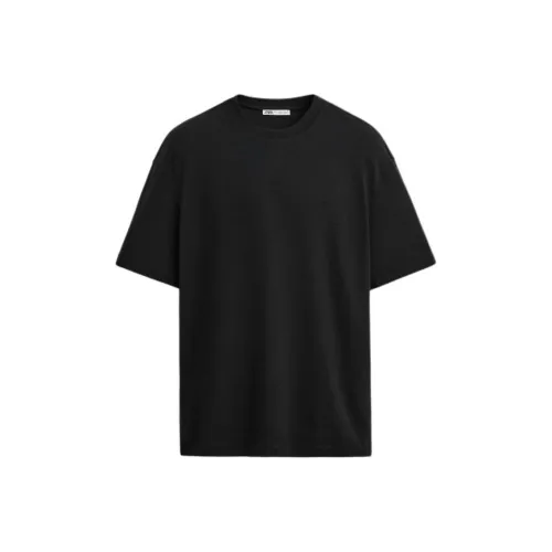 ZARA Мужские черные T-рубашки