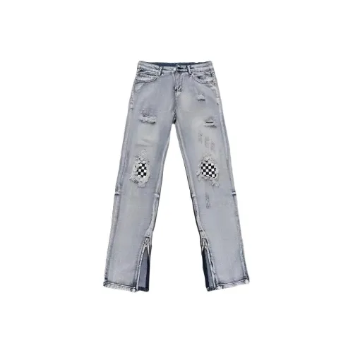 GOODHENLCE Синий[N702]✯✯✯✯✯ Унисекс Джинсы