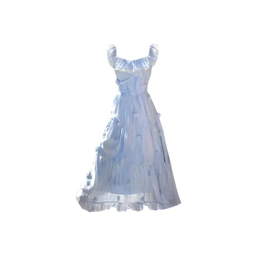 Pa33word Синий Maxi Юбки Женские Слиплатья