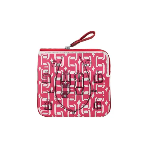 HERMES Carre Pocket Женские Розовый Сердце Красный