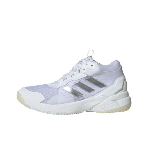 Adidas Crazyflight 6 Устойчивые к истиранию Дышащий MID Тренировочные Кроссовки Женские Облачный Белый