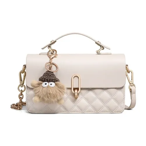 Crtnzo Kroez Сумка через плечо из коровьей кожи стандартная женская цвет экрю