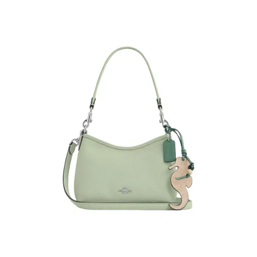 COACH Laurel Кожа Плечевая Сумка Маленькая Женская Светлая Фисташковая
