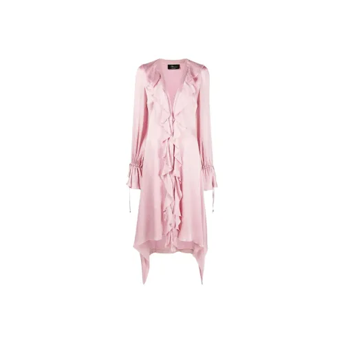 Blumarine Розовые Женские Длинные Платья с Рукавами