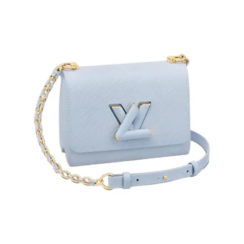 LOUIS VUITTON Twist кожа EPI сумка через плечо маленькая женская небесно-голубая