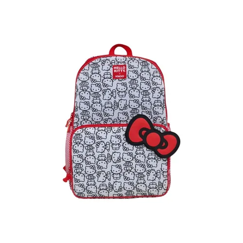 Sanrio IGLOO Collaboration Polyester Backpack Women's White Red Санрио IGLOO Коллаборация Полиэстер Рюкзак Женские Белый и Красный