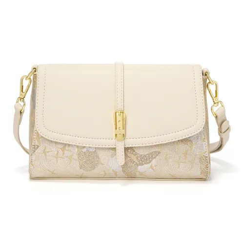 DEDOO Ткань Сумка через плечо Сумка на плечо Стандартная Женская Экрю