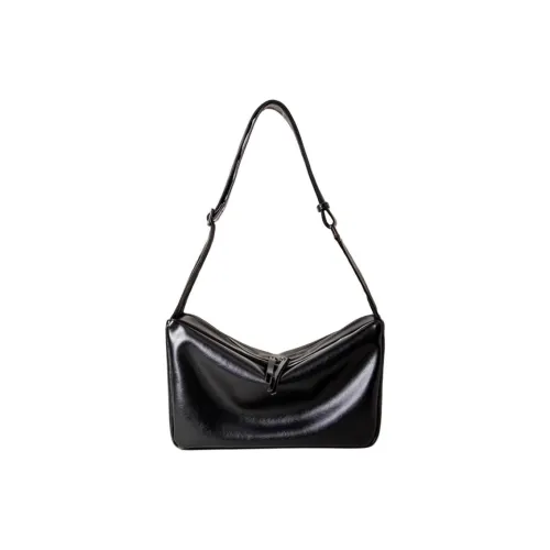 SHIZIYOUA Сумка через плечо из коровьей кожи мужская черная