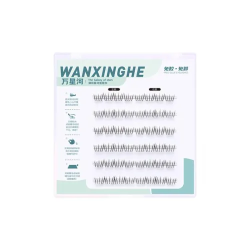 WANXINGHE Без клея без необходимости удаления Камелия Dream Штрихи для ресниц Сегментированные Один кластер Шесть рядов из 48 кластеров