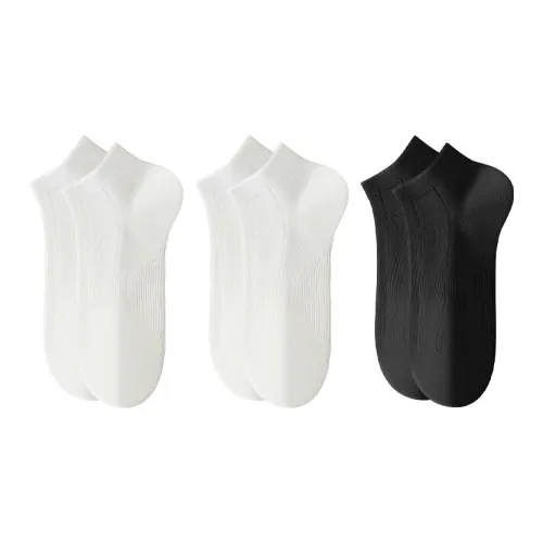 MADALLO [3 упаковки] 2 белых + черных мужских носков