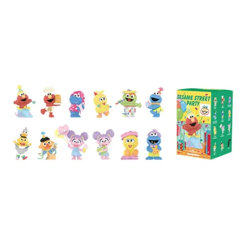 POP MART Элмо Печенье-монстр Big Bird Party Collection Слепые коробки Один Mystery Коробка Целая коробка 12 шт
