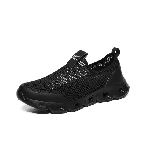 Binary Амортизация Oтскок Легкий Дышащий Противоскользящий Низкий Топ Повседневный Мужской Черный Warrior