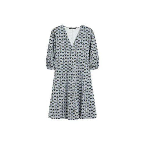 WEEKEND MaxMara Синий Женские Длинные Платья с Рукавами